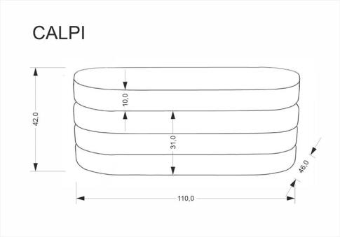 Пуф HALMAR CALPI серый