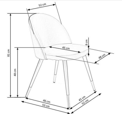 Стул HALMAR K315 зеленый/черный/золотой