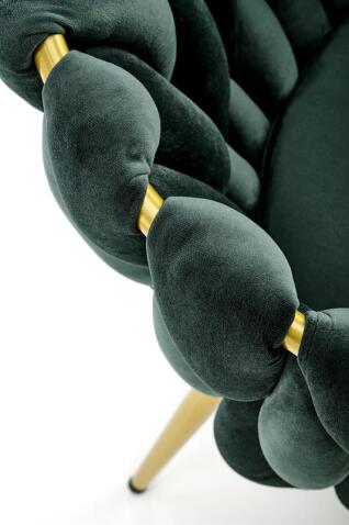 Стул HALMAR K517 темно-зеленый/золотой