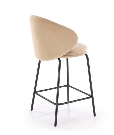 Стул барный HALMAR H121 бежевый/черный
