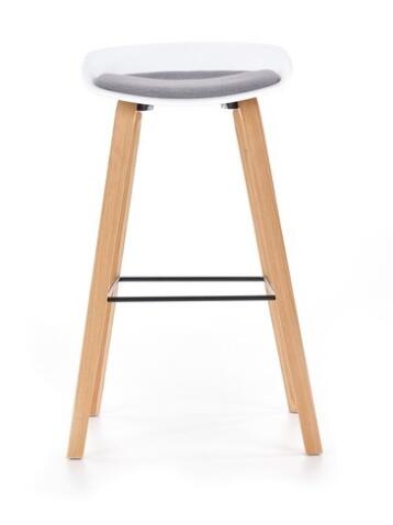 Стул барный HALMAR H86 белый/серый