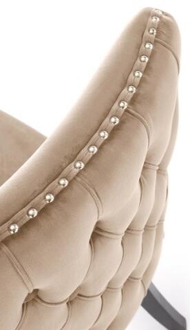 Стул HALMAR ALDA бежевый/черный