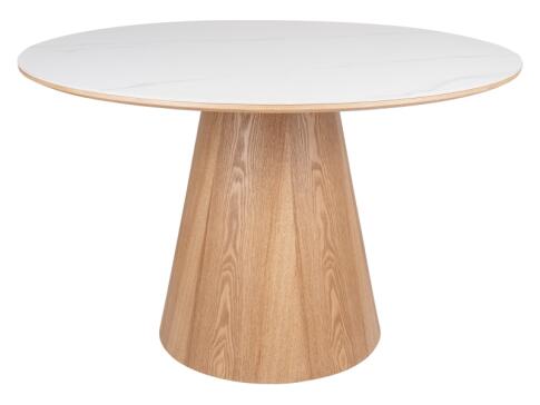 Стол обеденный SIGNAL ANGEL Ceramic белый/дуб 120