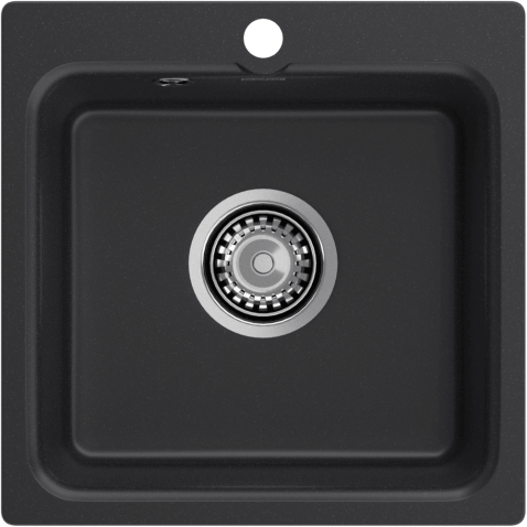 Кухонная мойка GRANFEST SMART SM-430 черный + сифон