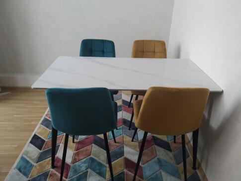 Стол обеденный SIGNAL RION белый/черный 130/70