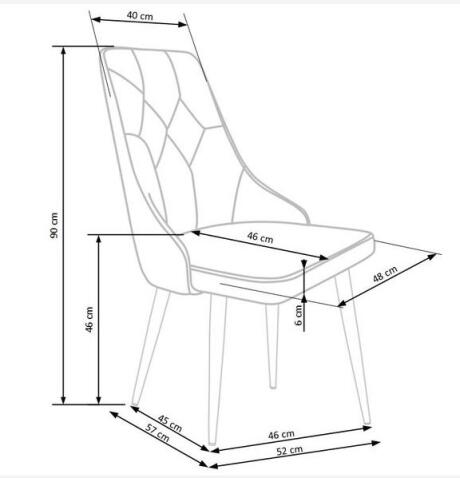 Стул HALMAR K365 серый/черный