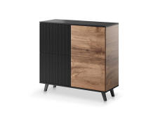 Комод HALMAR RANDOM KM-2 дуб вотан/черный