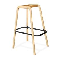 Стул барный Sheffilton SHT-ST58/S94 a5-7 серый/прозрачный лак/черный муар