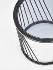 Комплект HALMAR ANTILLA (2 стола журнальных) дымчатый/черный