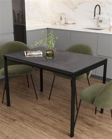 Стол ВВР Брайтон камень темный/черный