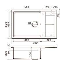 Кухонная мойка Omoikiri Sumi 78A-LB-GB Artceramic/графит