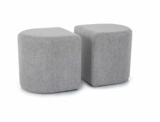 Комплект SIGNAL DUAL (стол журнальный + 2 пуфа) дуб артизан/черный/серый