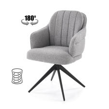 Стул HALMAR K570 серый/черный, поворотный