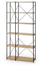 Стеллаж HALMAR REG19 дуб сонома/черный, 90/30/190