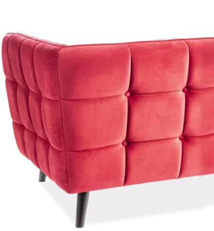 Диван SIGNAL CASTELLO 3 Velvet Bluvel 59 бордовый/венге