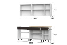 Кухонный гарнитур NN Мебель "КГ-2" Серия 2 (2,0 м) Белый/Дуб Венге/Дуб Сонома