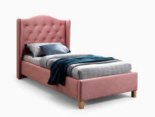 Кровать SIGNAL ASPEN Velvet Bluvel 52 античный розовый/дуб 90/200