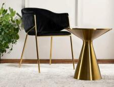 Стол журнальный SIGNAL SETI черный/золотой, 50/53