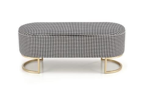 Скамья HALMAR HARMONY черный/белый/золотой