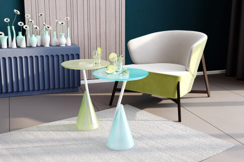 Стол журнальный Sheffilton SHT Айс-коун волшебный изумруд