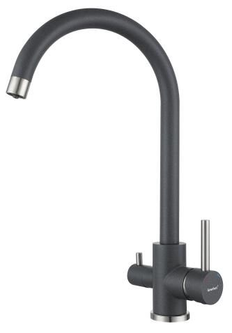 Смеситель для кухни GRANFEST QUARZ Z-5420 темно-серый