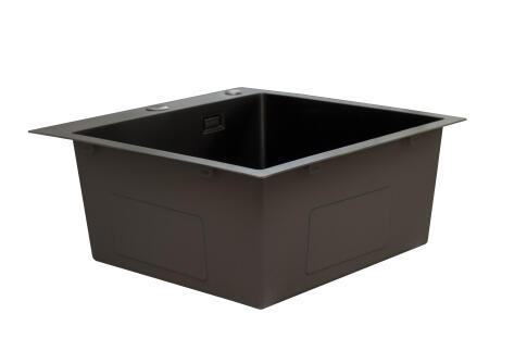 Кухонная мойка из нержавейки BLANTEK LS-5050B Nano black (+ 500B40B)