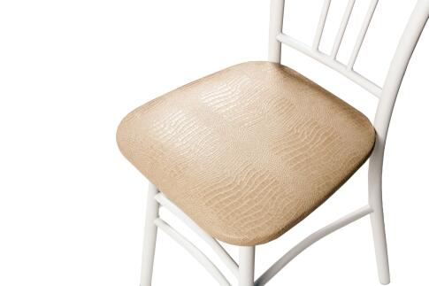 Стул ВВР Трилогия Бежевый Крокодил/белый, экокожа