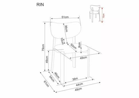 Стул SIGNAL RIN D t.255 светло-бежевый/дуб