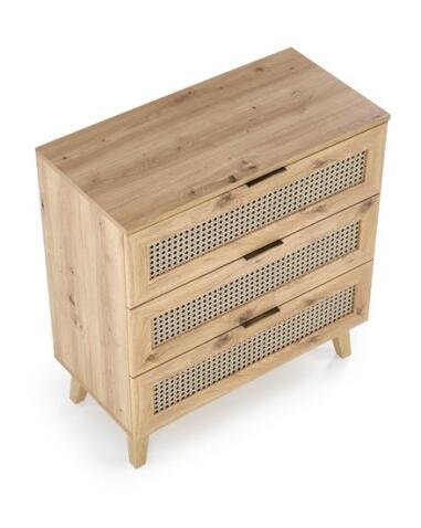 Комод HALMAR BORNEO KM-2 дуб артизан/черный