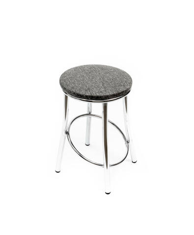 Табурет ВВР Сфера серый/хром, рогожка