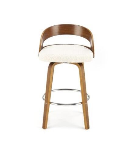 Стул барный HALMAR H110 кремовый/ореховый