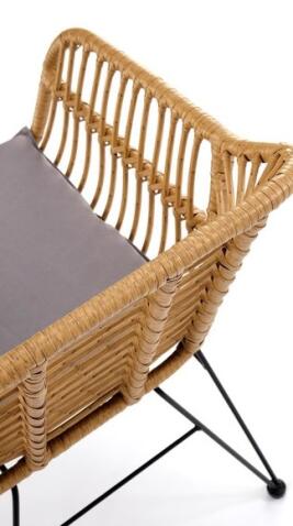 Стул HALMAR K541 серый/натуральный/черный