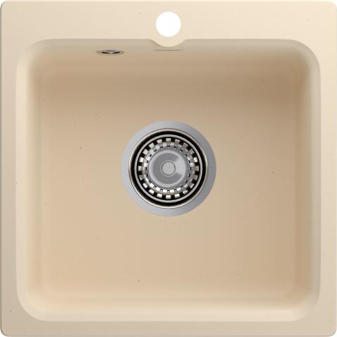 Кухонная мойка GRANFEST SMART SM-430 бежевый + сифон