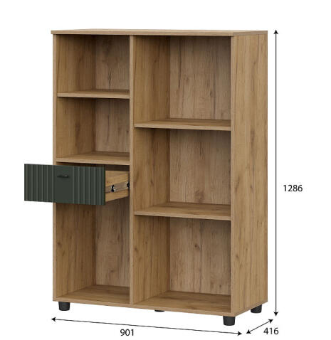 Тумба многофункциональная SV-МЕБЕЛЬ (МС Милан К) Дуб Золотой/Олива Софт