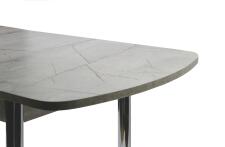 Стол ВВР Раздвижной пластиковый Каспий серый/Прямое хром, 110-150/70