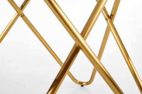 Стол обеденный HALMAR BONELLO серый мрамор/золотой 120