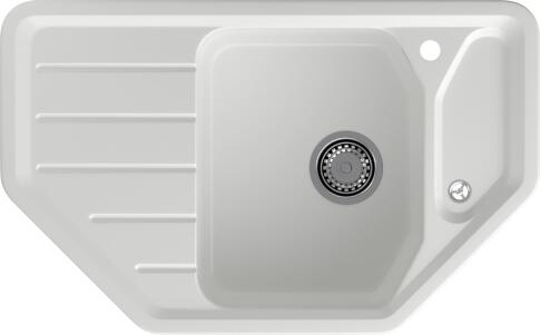 Кухонная мойка GRANFEST CORNER C-800E иней