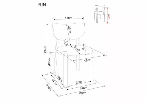 Стул SIGNAL RIN t.254 серый/черный