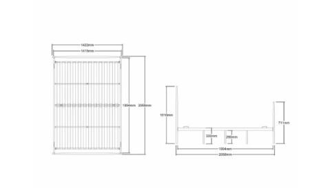 Кровать SIGNAL SIENA белый, 140/200 