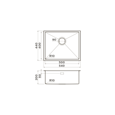 Кухонная мойка из нержавейки Omoikiri Taki 54-U/IF-IN нержавеющая сталь