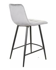 Стул барный SIGNAL MILA H-2 Velvet Bluvel 14 серый/черный мат