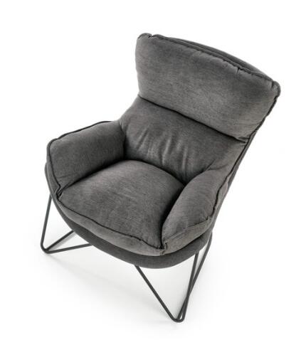 Кресло HALMAR VOLKER темно-серый/черный