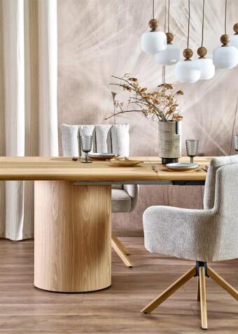 Стол обеденный HALMAR EVEREST дуб натуральный 200-300/100