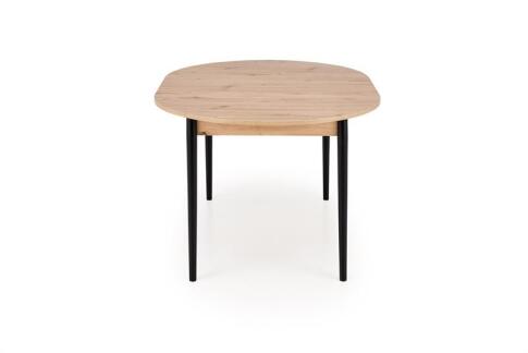 Стол обеденный HALMAR PIVOT дуб артизан/черный 102-142/102