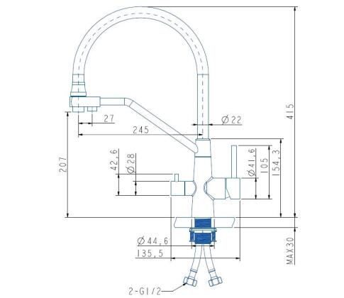 Смеситель ARFEKA JAPETO Black PVD