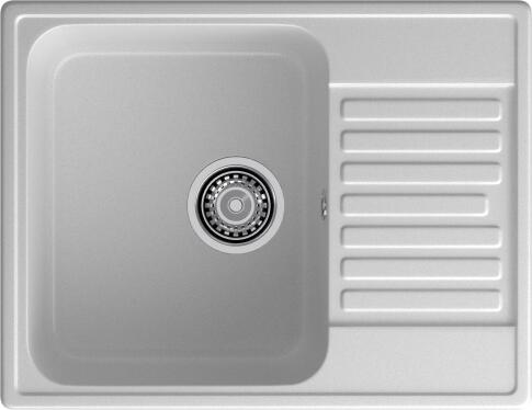 Кухонная мойка GRANFEST QUARZ Z-13 серый + сифон