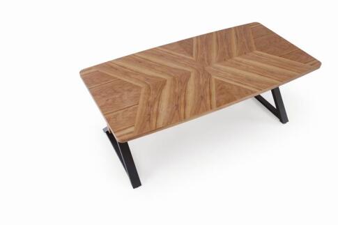 Стол обеденный HALMAR BARON орех/черный 200-350/100