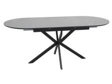 Стол обеденный SIGNAL GASTON Ceramic серый/черный 140-180/80