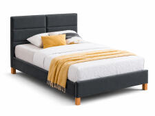 Кровать SIGNAL SIERRA Velvet tap. 150 серый/дуб, 120/200