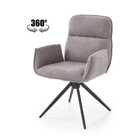 Стул HALMAR K574 серый/черный, поворотный